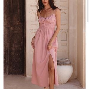 Bali Lane - Eleanore Handcrafted Linen Midi Summer Dress